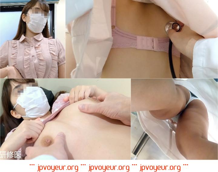 内科検診 卑猥な触診に震える乳房 Gカップ