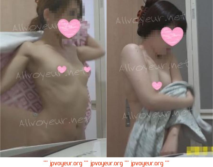 【民泊着替え】スレンダー美人若奥さんと人妻のエロさ全開の巨乳奥様 －78、79人目－