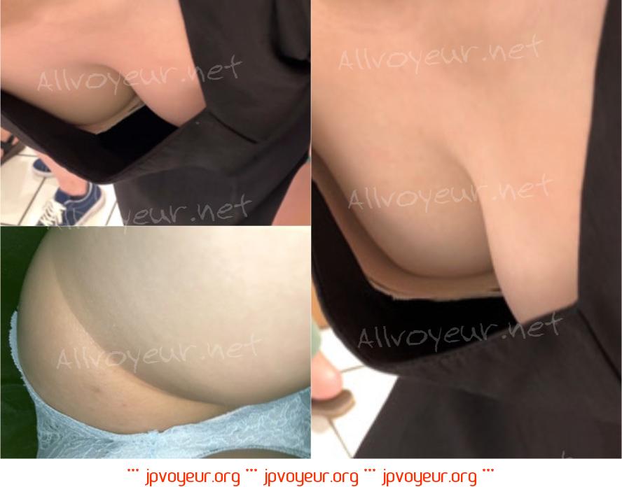胸チラ＋パンチラ17■黒ワンピースＪＤ