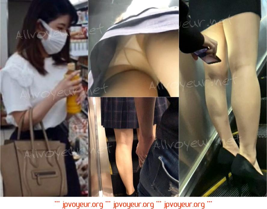 【素人のパンツを逆さ撮り】20,普通のメガネ女性たちの生パンツ撮れました！ 3人収録