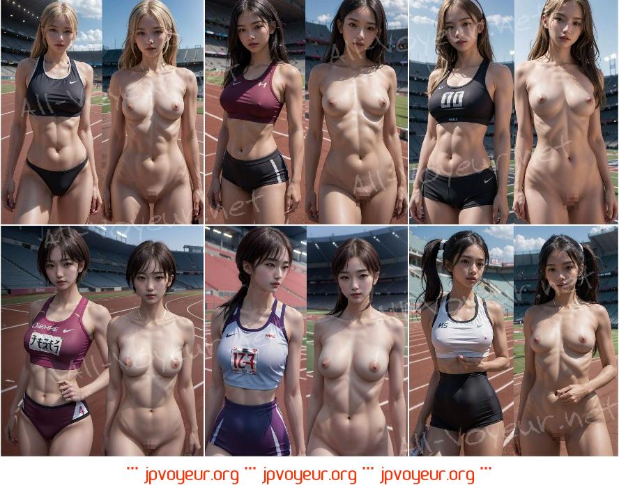 再販 透視カメラで陸上女子選手を撮影しました（CGイラスト 252枚）