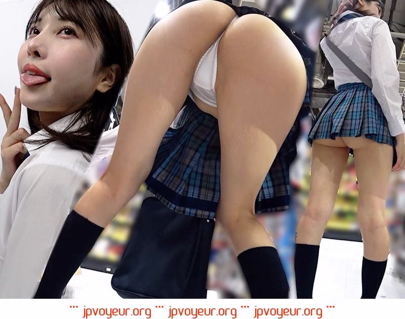【HカップJK盗撮】爆乳×デカ尻×ド変態!!エロ三拍子そろった激ミニスカJK美女♪個室では乳＆尻揉み放題ｗ