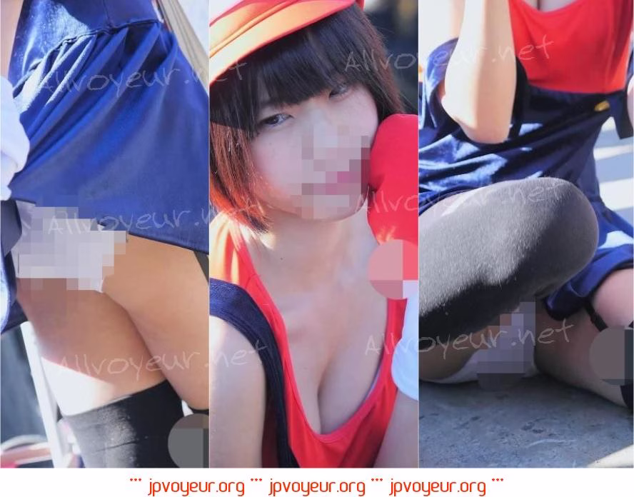 コミックマーケット コスプレ 美人レイヤーさんのミニスカコスプレ コミケ 谷間＆純白パンチラ