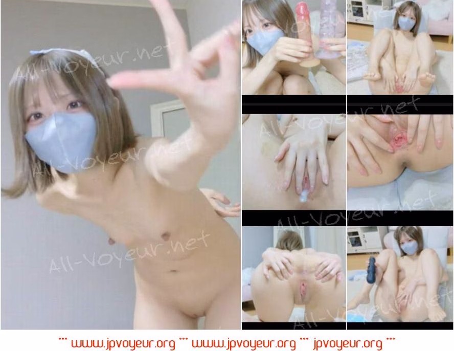 19歳ボブ美女 電マ×ディルド潮吹きオナニー