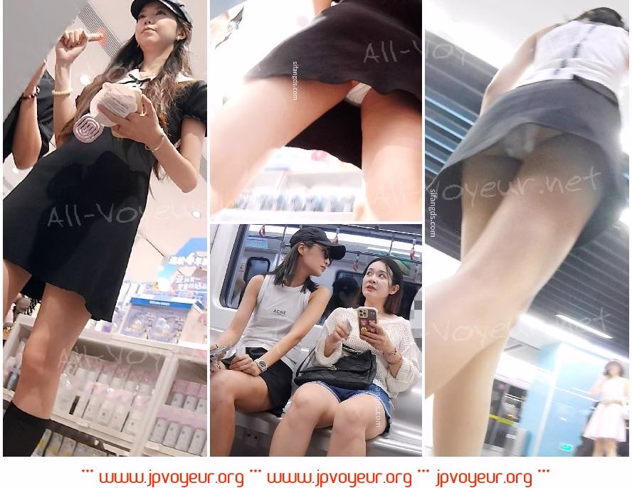 『D D』-122-粉色公主裙学生妹，长筒白袜，浅绿内内