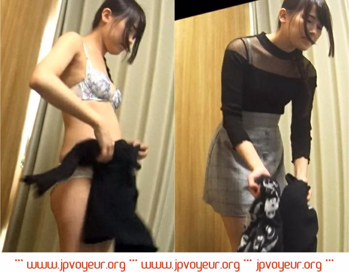【盗撮】黒髪清楚系美女の個室着替え盗撮！！！！！！