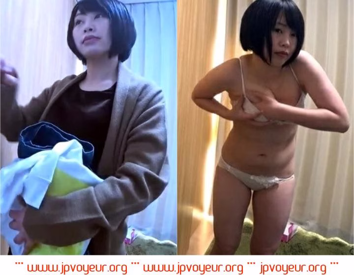 【盗撮】黒髪清楚系美女の個室着替え盗撮！！！！！！