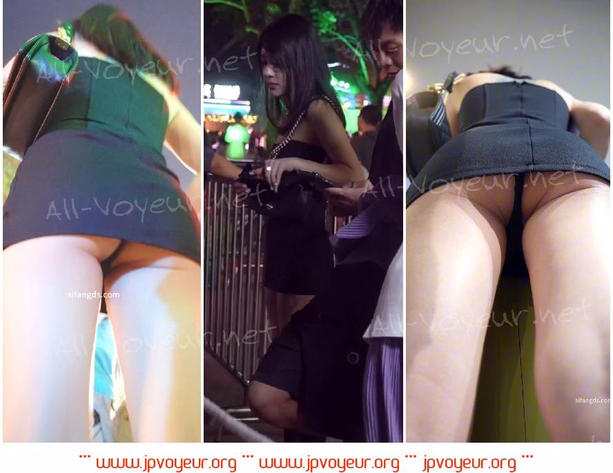 (BC-AA-468)抹胸齐逼紧身裙美女..屁股夹着骚窄内逛街