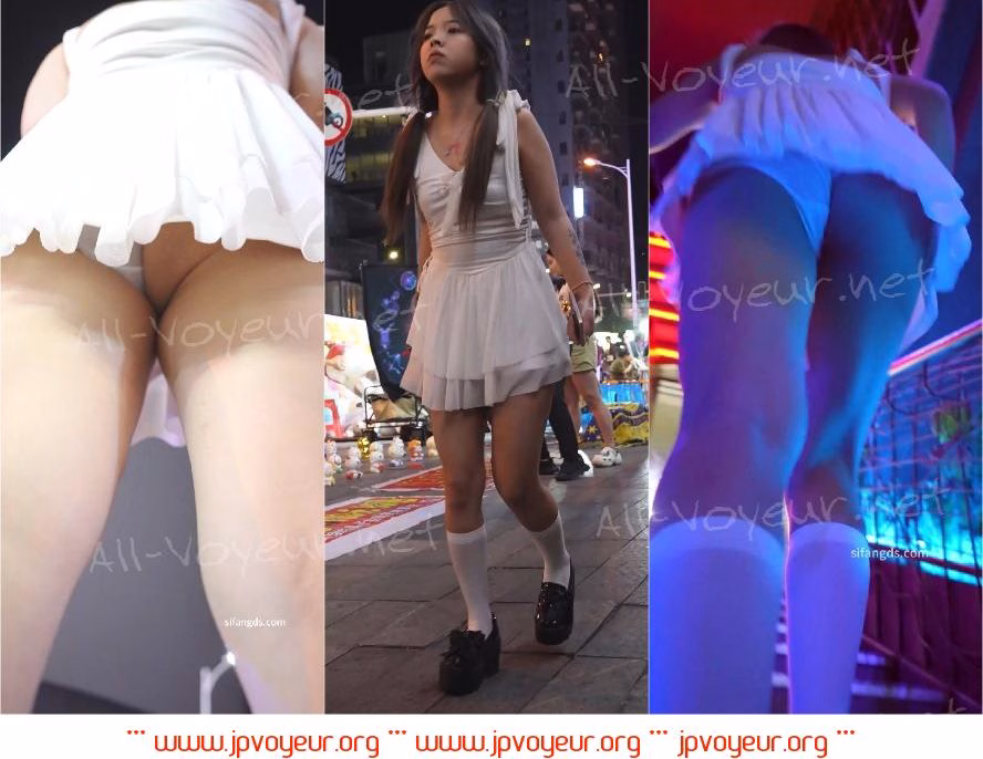 (BC-AA-507)蛋糕店抄底吊带裙小姐姐..肉色丝袜白内岔开腿