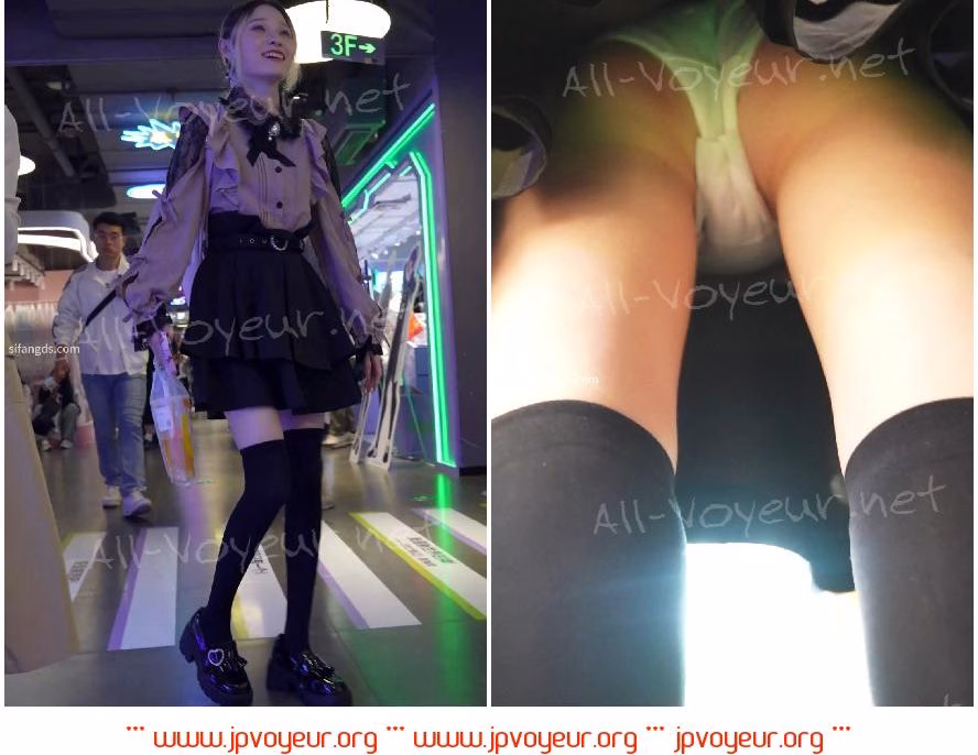 (BC-AA-524)小姐姐逛街笑容甜美..多次弯腰被CD微透白内