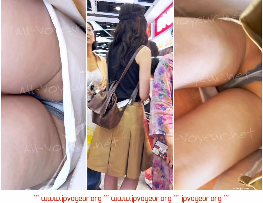 【KFC】长裙靓女和闺蜜逛街 拍着拍着发现镜头 淡粉色内内