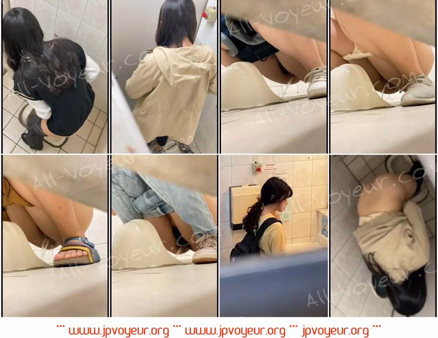 女子トイレに隠れて、放課後に生徒たちがおしっこをしている様子をこっそり撮影。多くの生徒はオマ○コを拭かないんです。